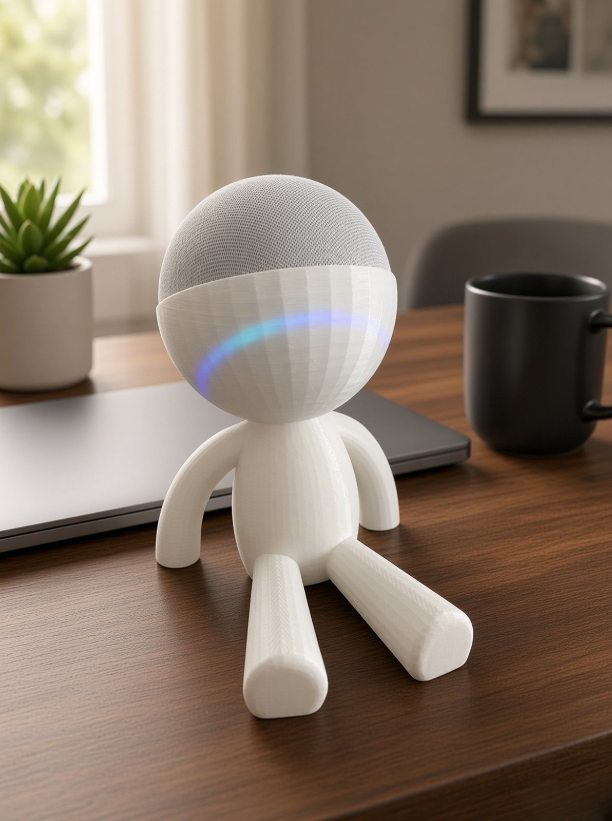 Alexa Echo Dot Robot Stand in White
